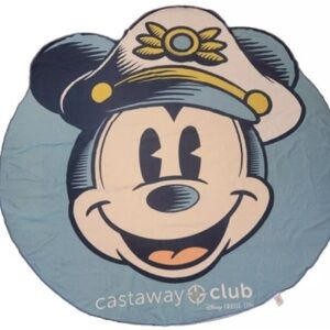 NEW 👀Disney Cruise Line Castaway Member Captain Mickey Beach Towel